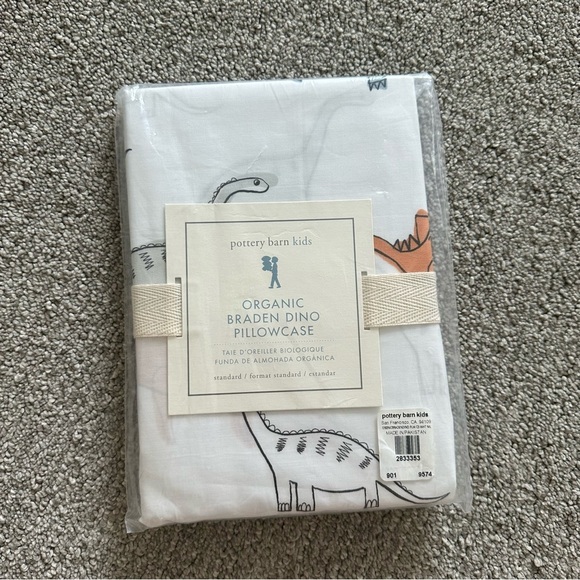 Pottery‎ Barn Kids Organic Braden Dino Pillowcase - Picture 1 of 4